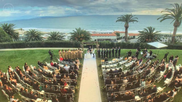 Oceanfront ceremony at Bel-Air Bay Club